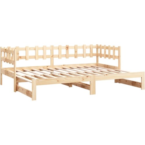  Dnevni ležaj na izvlačenje 2x (80 x 200) cm od masivne borovine Slike