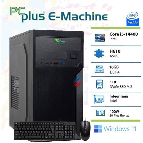 PCPLUS e-machine i5-14400 16gb 1tb nvme ssd windows 11 pro n Cene
