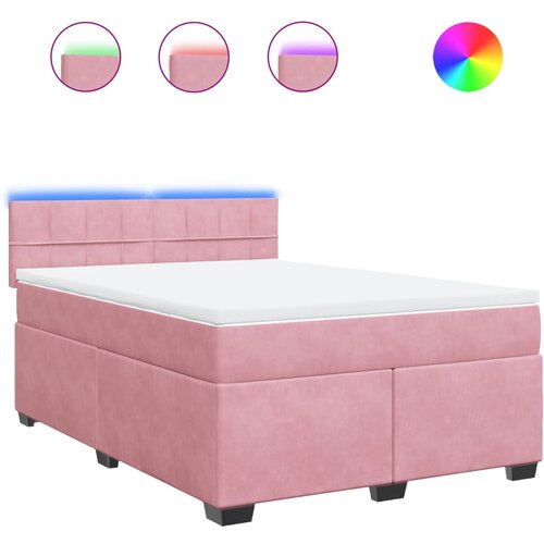 Maison Chic Box spring postelja - Vzmetna postelja z vzmetnico roza 160x200 cm žamet SL23822, (21880014) Cene