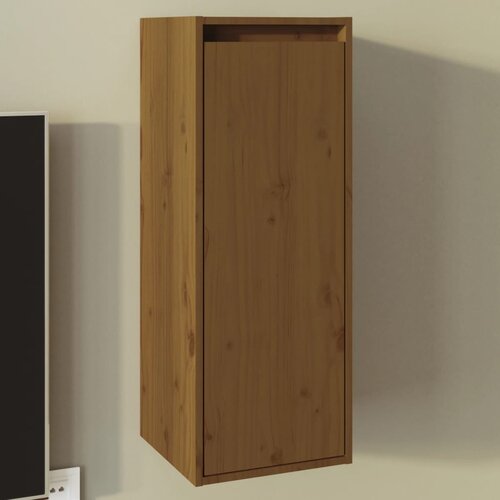 VidaXL Stenska omarica medeno rjava 30x30x80 cm trdna borovina Slike