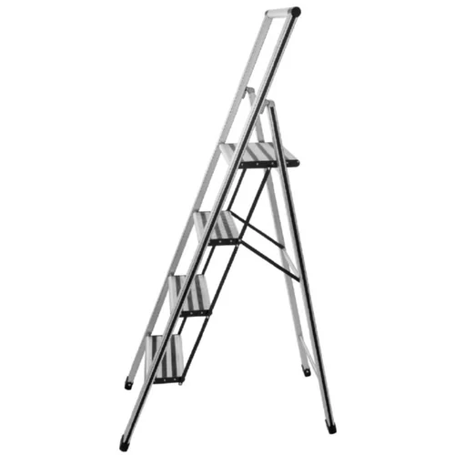 Wenko aluminijasta gospodinjska lestev 3+1 (delovna višina: 2,80 m, transportna dolžina: 1,44 m, nosilnost: 150 kg)