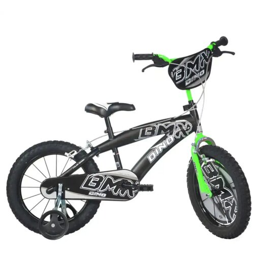 Dino Bikes BMX crno-zelene dječji bicikl veličine 14 - bicikl Slike