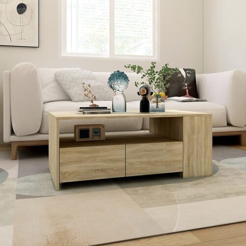  Stolić za kavu boja hrasta 102x55x42 cm konstruirano drvo Slike