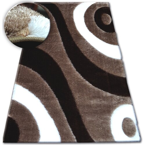 RugsX Preproge Preproga Shaggy SPACE 3D B314 rjava 80x150 cm Kostanjeva Cene
