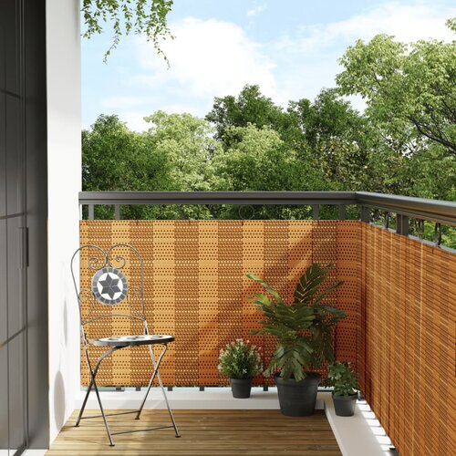 vidaXL Balkonsko platno svetlo rjavo 400x90 cm poli ratan Cene