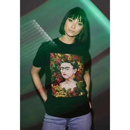 Merchcode Women's T-shirt Frida Kahlo Portrait black Cene