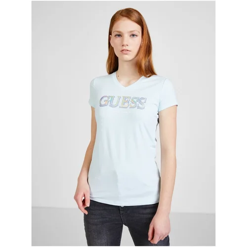 Guess Light Blue Women's T-Shirt - Women