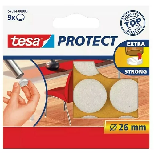 Tesa Podložna pločica od filca Protect (9 Kom., Bijela)