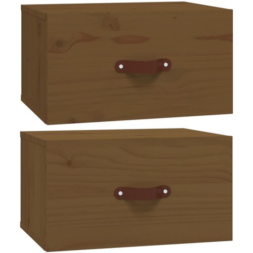 Maison Chic Stenski Dvo delni komplet Nočne omarice - Nočne mize medeno rjava 40x29,5x22 cm, (21689997) Cene