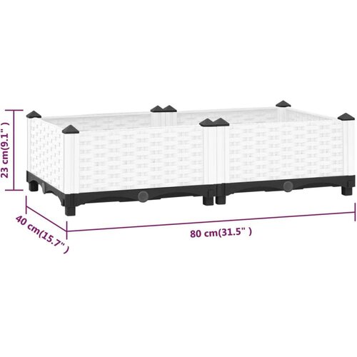  Povi&amp;scaron;ena gredica 80x40x23 cm od polipropilena Slike