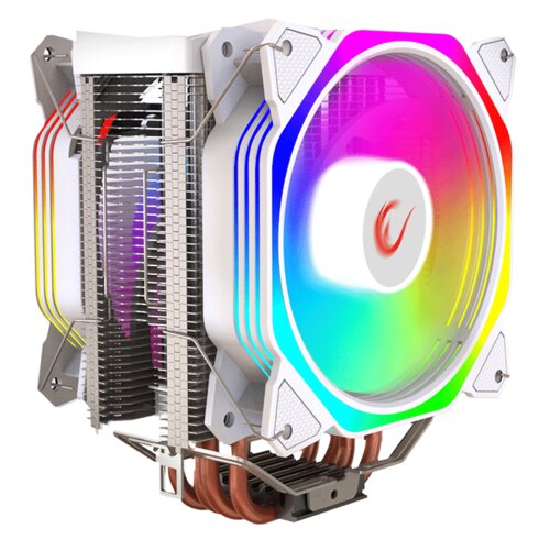 Rampage CPU hladnjak OCTAGON C60 White 57CFM 1800RPM 2x12cm ARGB AM5/LGA1700 Compatible Air Cooled CPU... Slike