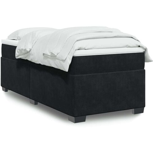 Box spring krevet s madracem crni 80 x 200 cm baršunasti Cijene