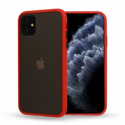 Nillkin Silikonski ovitek s trdim zadnjim delom za iPhone 12 mini - rdeč Slike