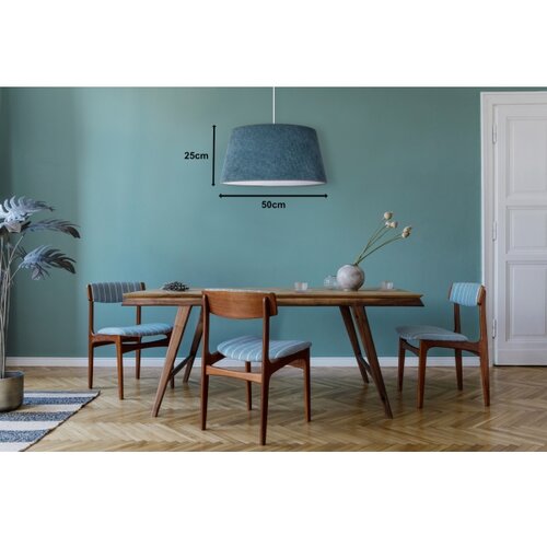  Duolla - Visilica na sajli BOUCLE 1xE27/15W/230V, prečnik 50 cm, tirkizna Slike