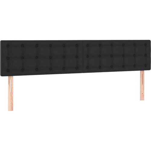  S oprugama i madracem crni 200x200 cm od umjetne kože Slike