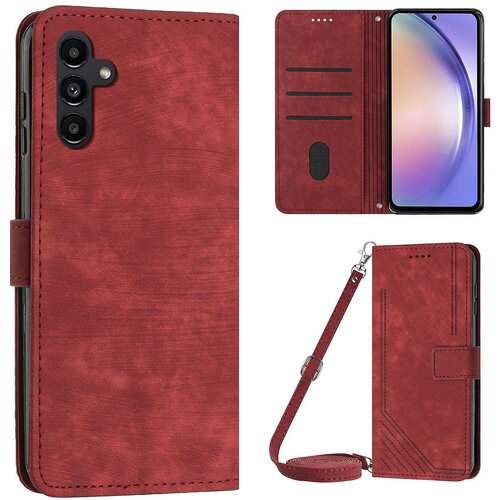 INORCO IDEWEI za Samsung Galaxy A24 4G, preklopno stojalo, odporno na padce, etui za telefon, reže za kartice, usnjen ovitek, (22036774) Slike