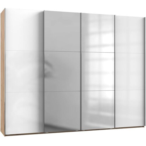 Modern Living Omara Z Drsnimi Vrati Level 36 D, Bela, Barva Hrasta Cene