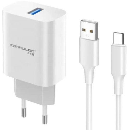 Konfulon Kućni punjač C87 + USB Type C Px24 brzi 5V/3A Cene