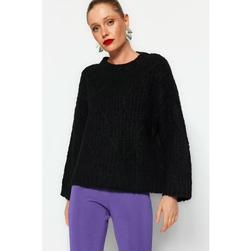 Trendyol Sweater - Black - Oversize