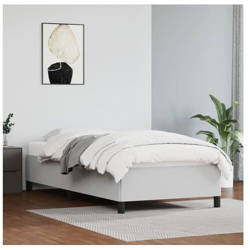 Za krevet bijela 90x190 cm od umjetne kože Cene