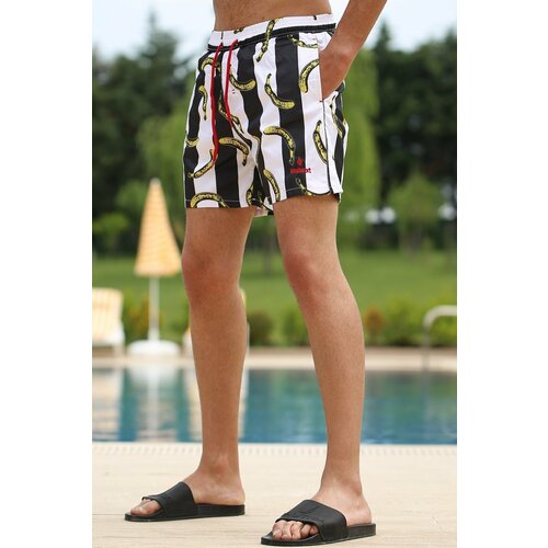 Madmext Swim Shorts - Black - Color block Slike