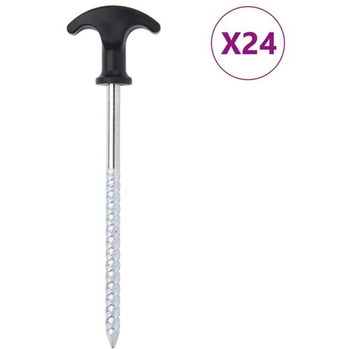  Klinovi za &scaron;ator 24 kom 17 cm &Oslash; 7 mm od pocinčanog čelika Cijene