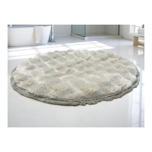  Okrugla prostirka za kupatilo sa resicama &amp;ndash; fi 80 cm A4 ( VLK000183-kremresa ) Slike