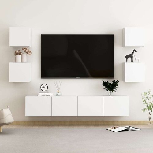  6-dijelni set TV ormarića bijeli od iverice Cijene