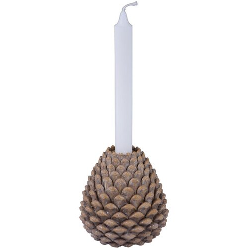 Ego Dekor Rjav svečnik v obliki borovega stožca Ego Dekor, višina 12 cm Cene