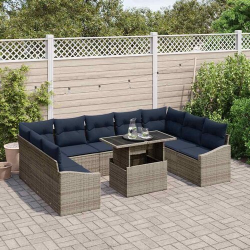 Set sofe s jastukom 10 pcs i Plava poliratan Slike
