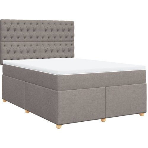 Maison Chic Box spring postelja - Vzmetna postelja z vzmetnico taupe 140x200 cm blago SL24131, (21879168) Cene