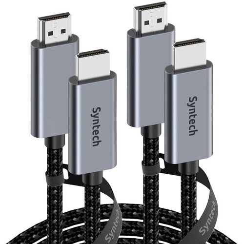  Kabel Syntech HDMI na HDMI 4K braided (2 komada) crni Cene