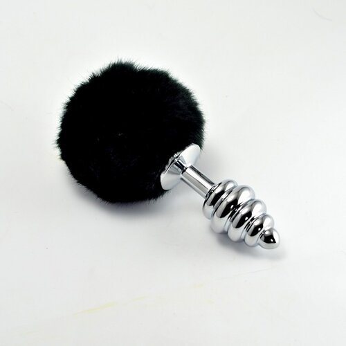 Spiral Pompon Metal Plug Black Lvtoy00695 Slike