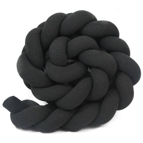 Puffi Enojna obroba za otroško posteljo Temno siva Melange 60 cm Cene