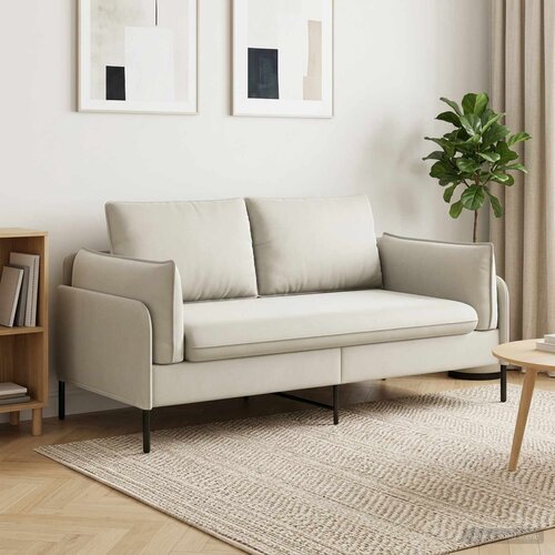 SOFA za dvije osobe 2-sjedalo Krem 188 x 81 x 89 cm Bar&amp;scaron;un Slike