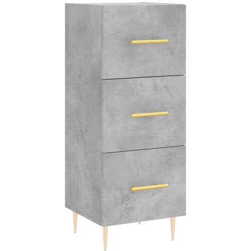  Visoka komoda siva betona 34,5x34x180 cm od konstruiranog drva Slike