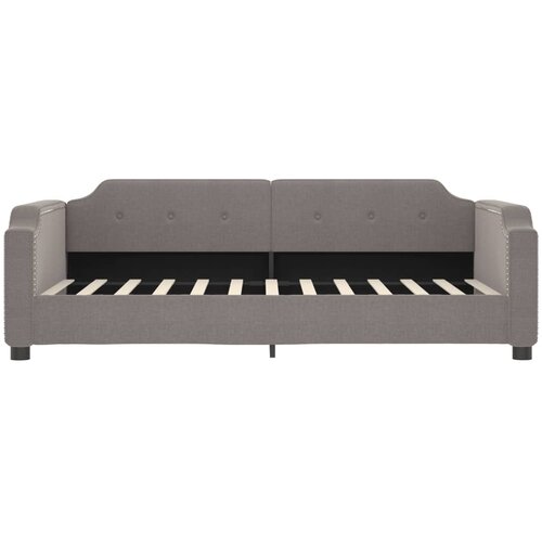  Dnevni krevet s madracem smeđesivi 80 x 200 cm od tkanine Slike