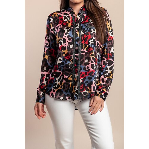 Fenzy Top S Leopard Printom Za Veće Veličine, Crni Slike
