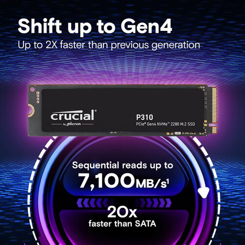 Crucial P310 Gen4 2280 2TB NVMe PCIe M.2 SSD Slike