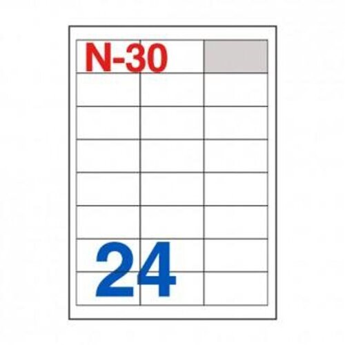 NANO Etikete za laserske i ink-jet pisače , N-30, 64,6x33,8 mm, 100/1 Cijene