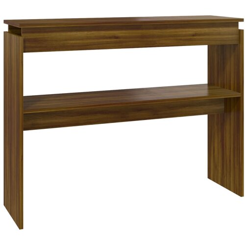  Konzolni stol smeđa boja hrasta 102x30x80 cm konstruirano drvo Slike