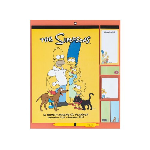 Grupo Erik Editores S. L. The Simpsons - Zidni magnetni planer 2026/27 sa hemijskom - The Simpsons, 16-Month, 30x35 cm Slike