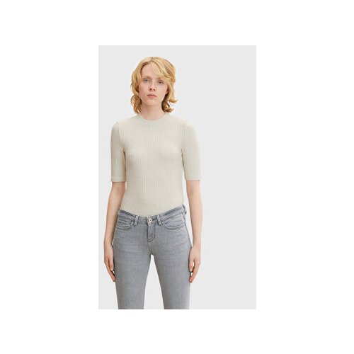 Tom Tailor Denim Bluza 1032836 Bež Slim Fit Slike