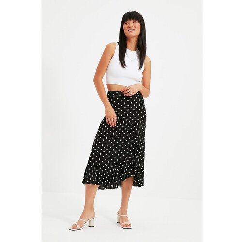 Trendyol multicolored polka dot patterned knitted skirt Slike