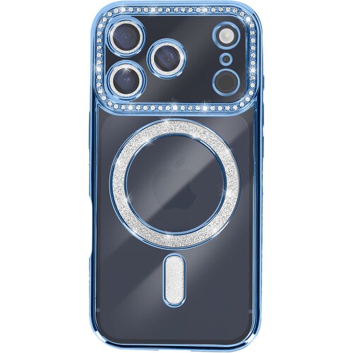 AVIZAR Ovitek za iPhone 17 Pro Max, združljiv z MagSafe, z okrasnim obrisom iz strasa, Svetlo modra, (5000189419) Cene