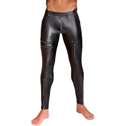 NEK Narrow Matte Look Trousers with Zips 2140314 Black S Cijene