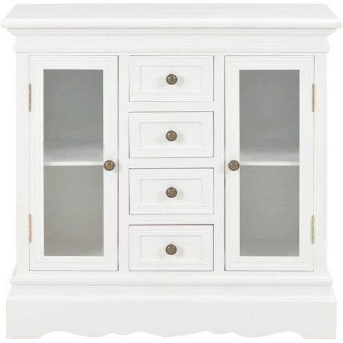 Maison Chic Komoda - Predalnik bela 70x28x70 cm iz trdne borovine, (21720617) Cene