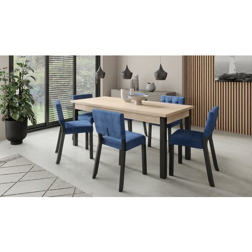 ADRK Pro�irivi blagovaonski set RODOS 80 sa 6 stolica - CRNA-SONOMA HRAST Cijene