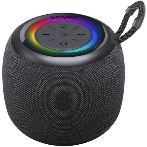 Savio Bluetooth zvočnik 5W BT 5.0 črn z FM radiem, režo za spominsko kartico in ARGB osvetlitvijo Cene