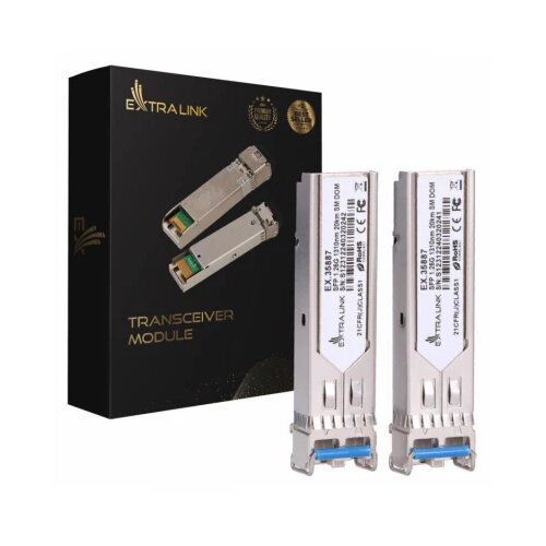 Extralink SFP 1.25G 1310nm 20km SM DOM , LC/UPC, cena po komadu Slike